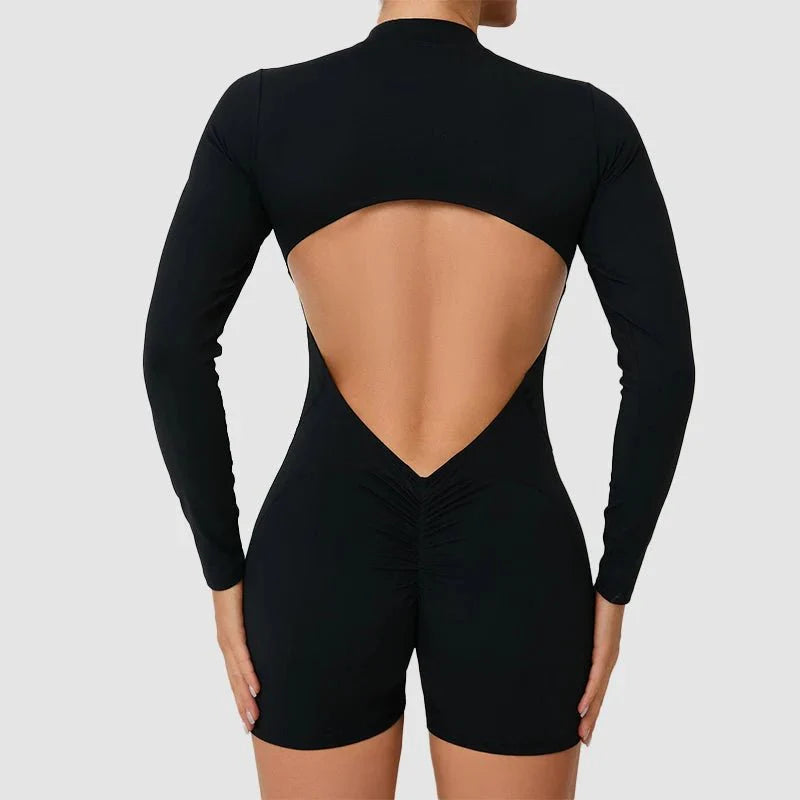 V - Back Sculpt™ — Damen Sport Jumpsuit - LeveFit