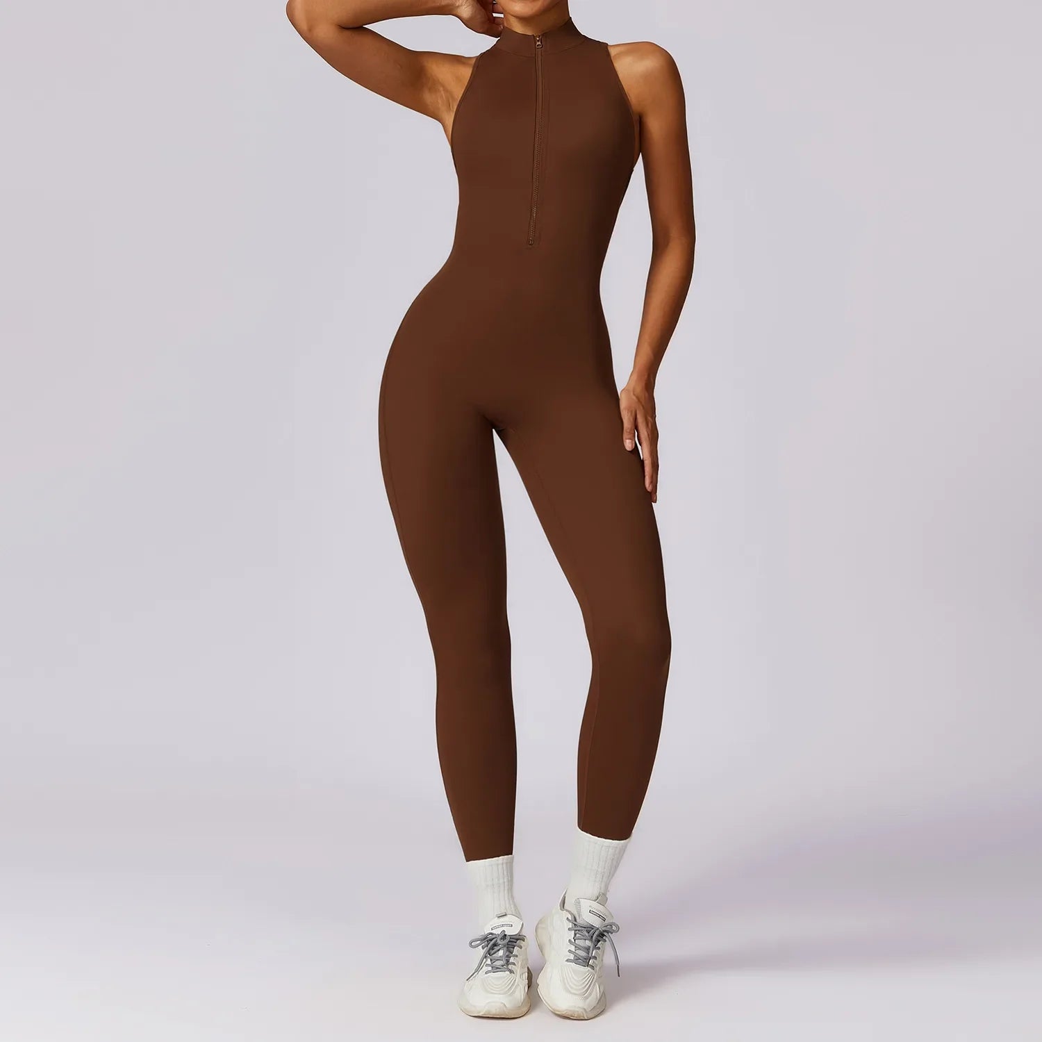 V - Back Sculpt™ — Rückenfreier Damen Sport - Einteiler - LeveFit