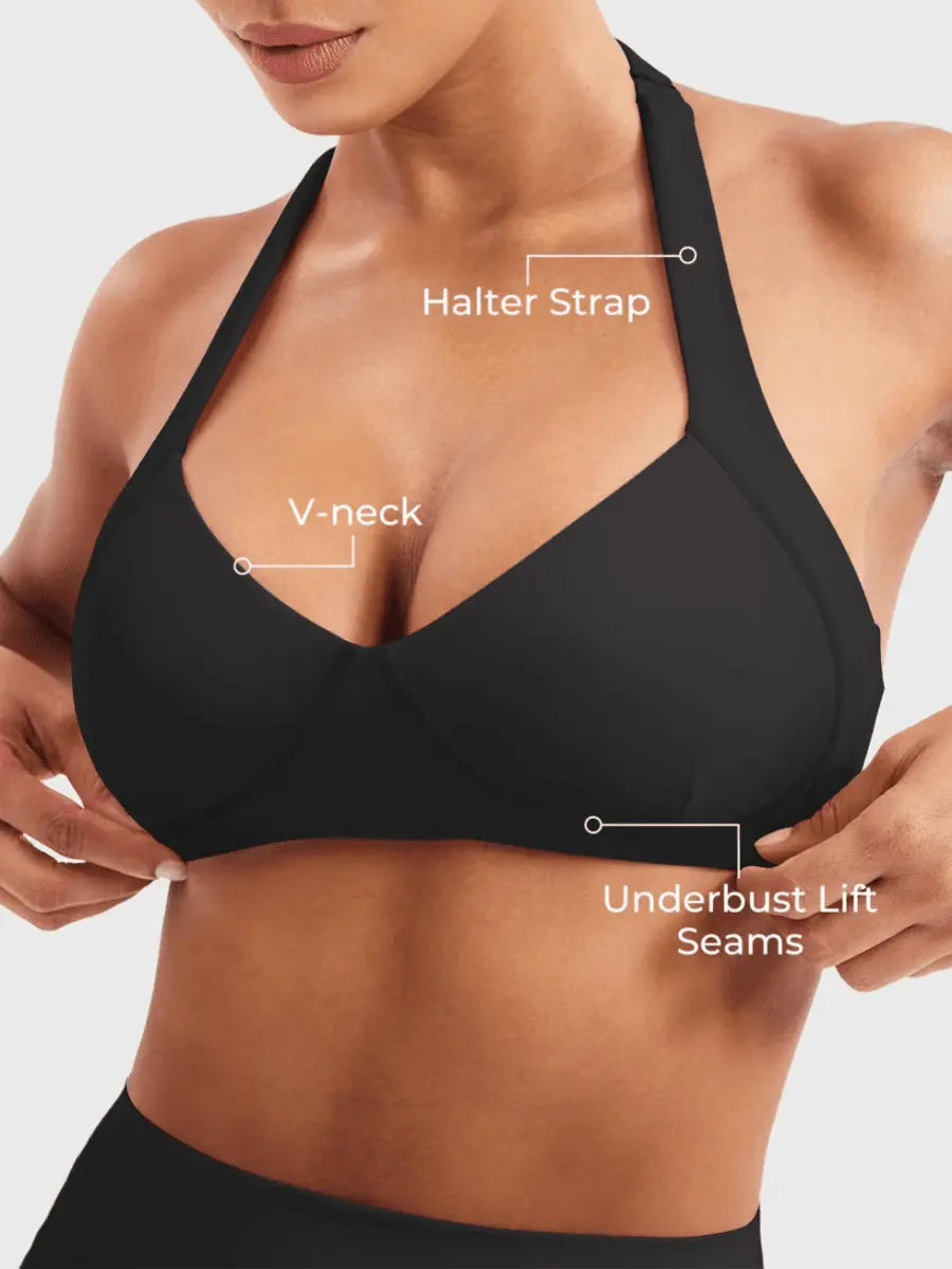 AURELIA™ Sculpt Halter Bra - LEVEFIT