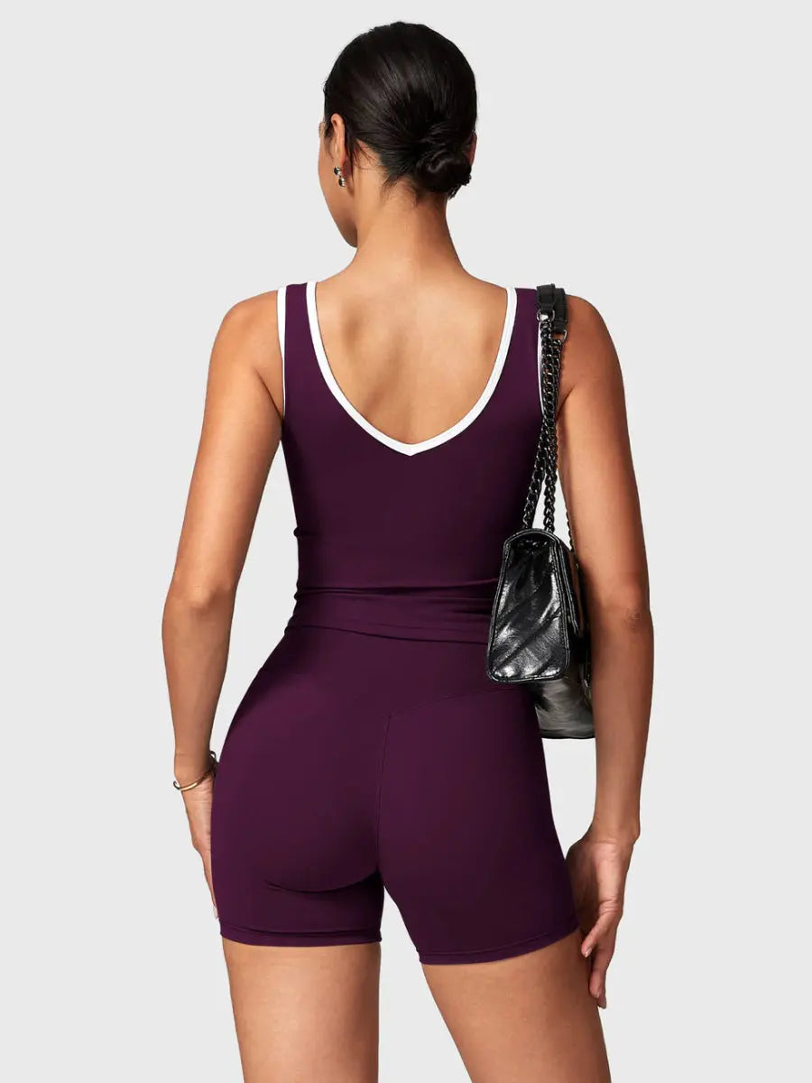 Ensemble de shorts de sport AUREVA™ – Aubergine - LEVEFIT