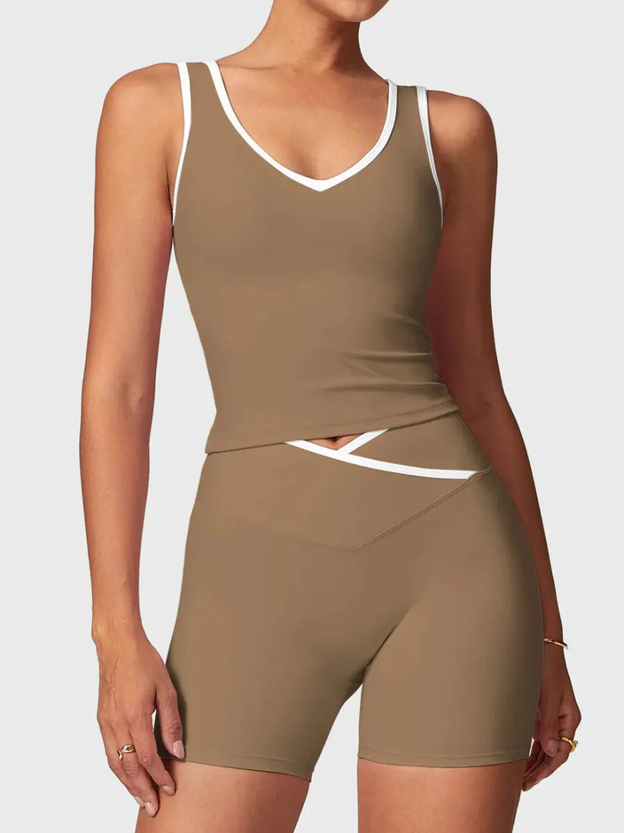 AUREVA™ Motion Shorts Set – Sandbraun - LEVEFIT