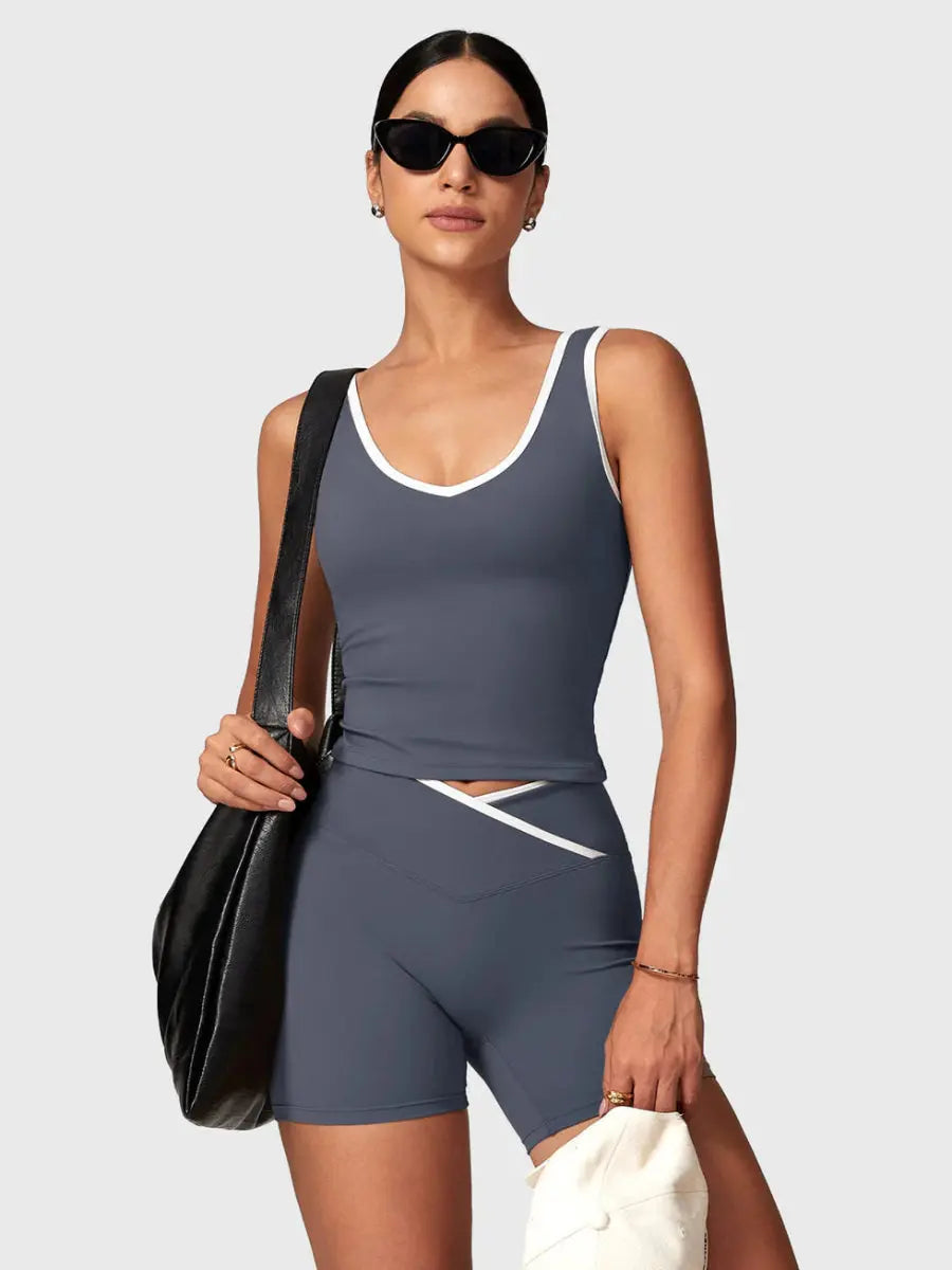AUREVA™ Motion Shorts Set – Schieferblau - LEVEFIT