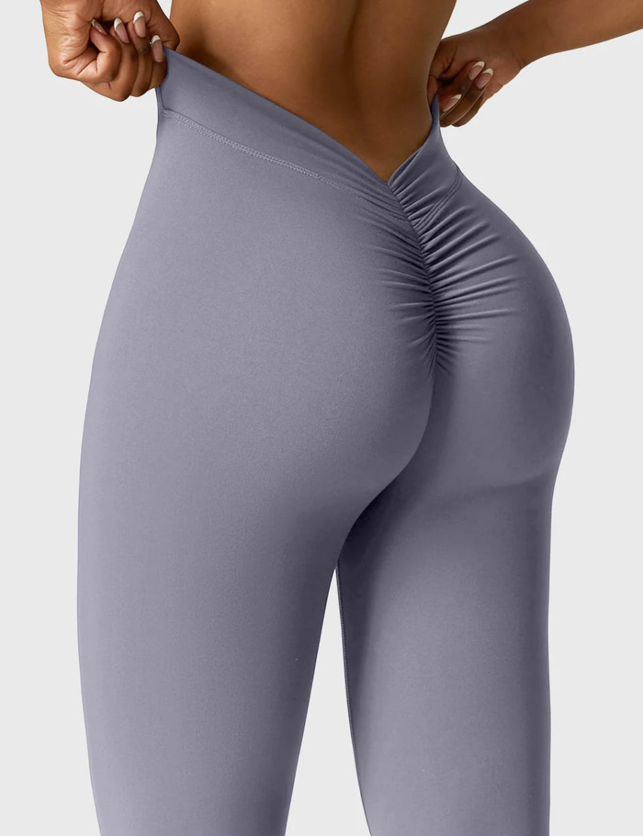 Curve® V - Back Flare Leggings – Blaugrau (31,5") - LEVEFIT