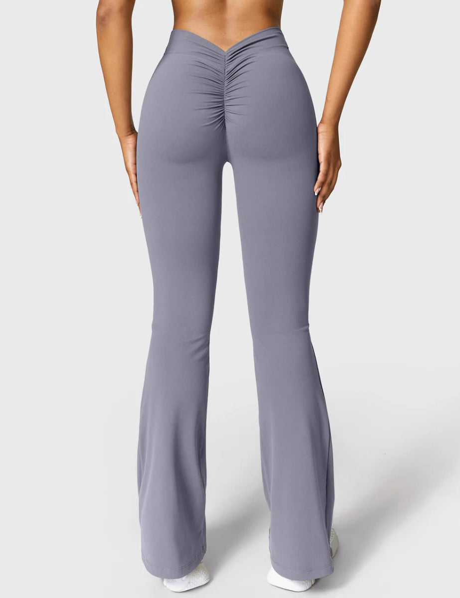 Curve® V - Back Flare Leggings – Blaugrau (31,5") - LEVEFIT