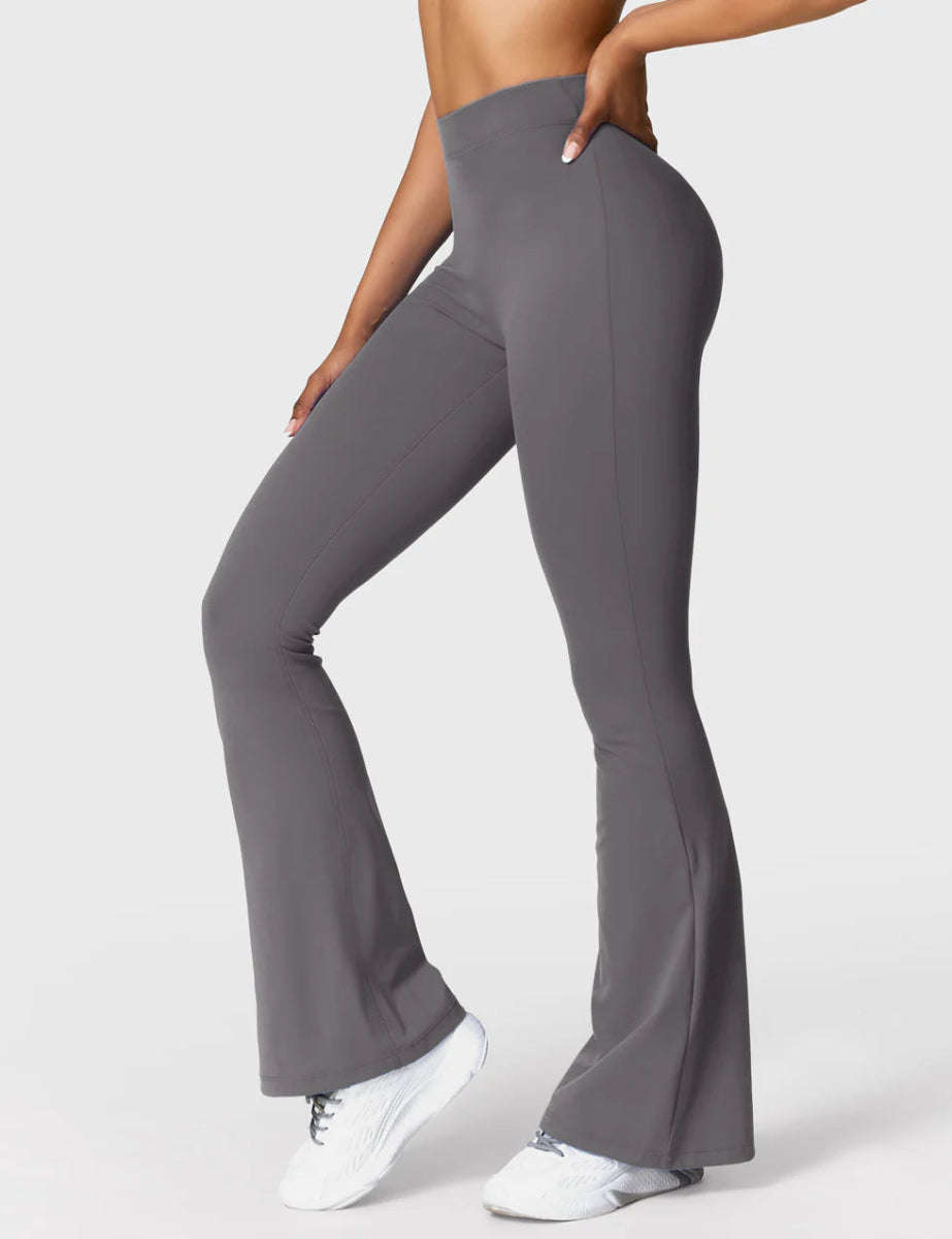 Curve® V - Back Flare Leggings – Dunkelgrau (31,5") - LEVEFIT
