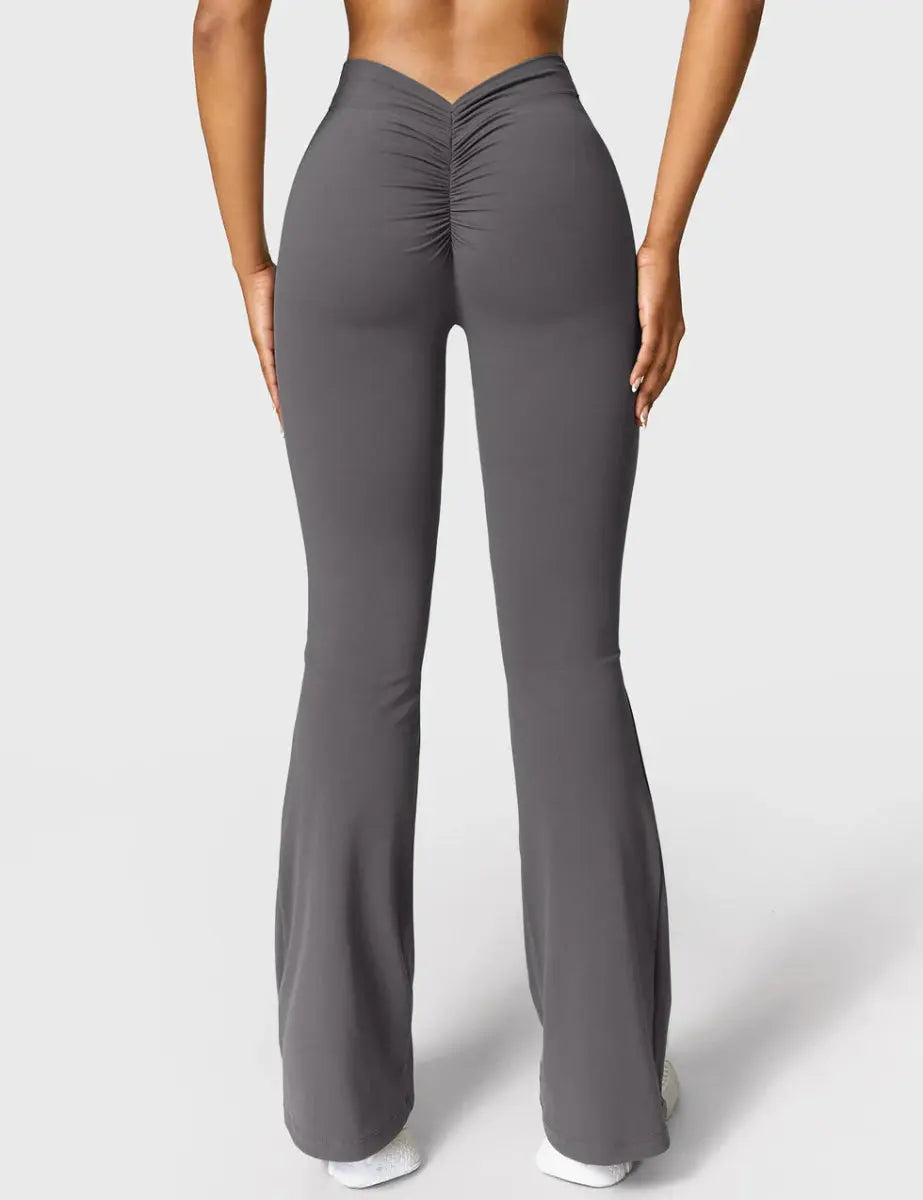 Curve® V - Back Flare Leggings – Dunkelgrau (31,5") - LEVEFIT