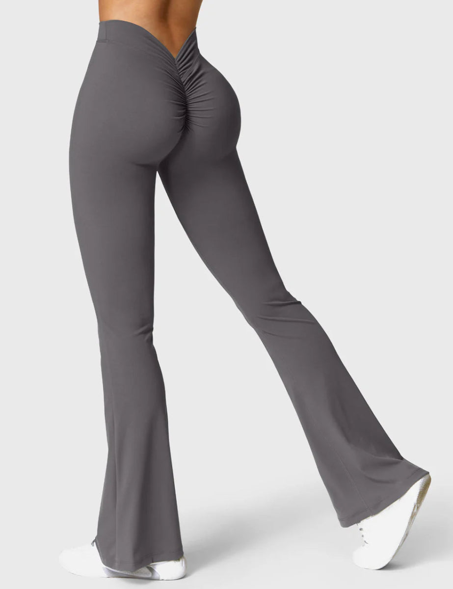 Curve® V - Back Flare Leggings – Dunkelgrau (31,5") - LEVEFIT