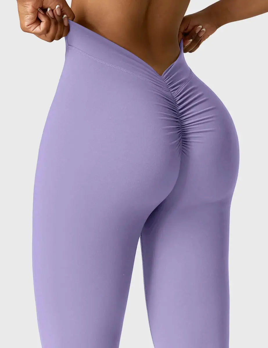 Curve® V - Leggings com pernas largas na parte de trás – Lilás (31,5") - LEVEFIT