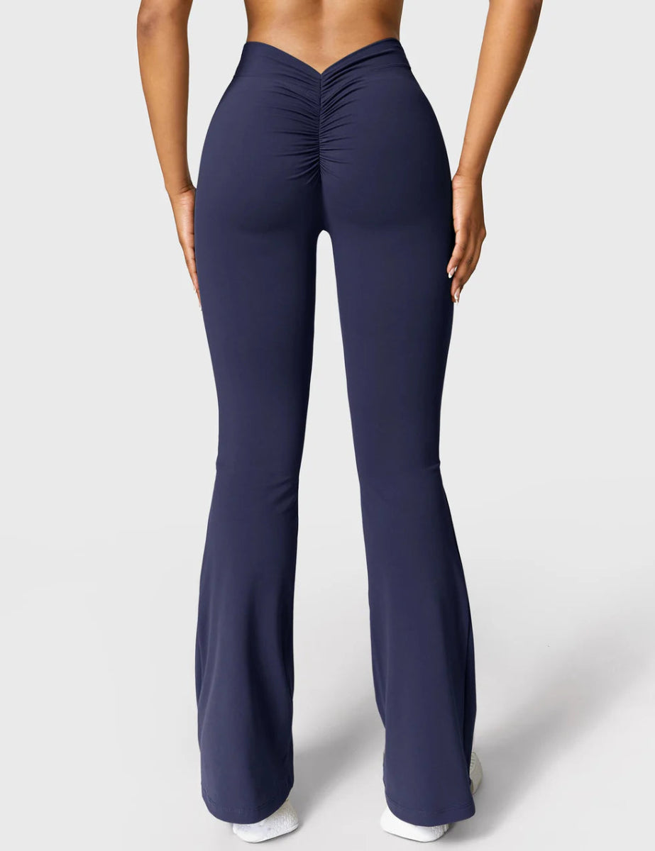 Curve® V - Back Flare Leggings – Marineblau (31,5") - LEVEFIT