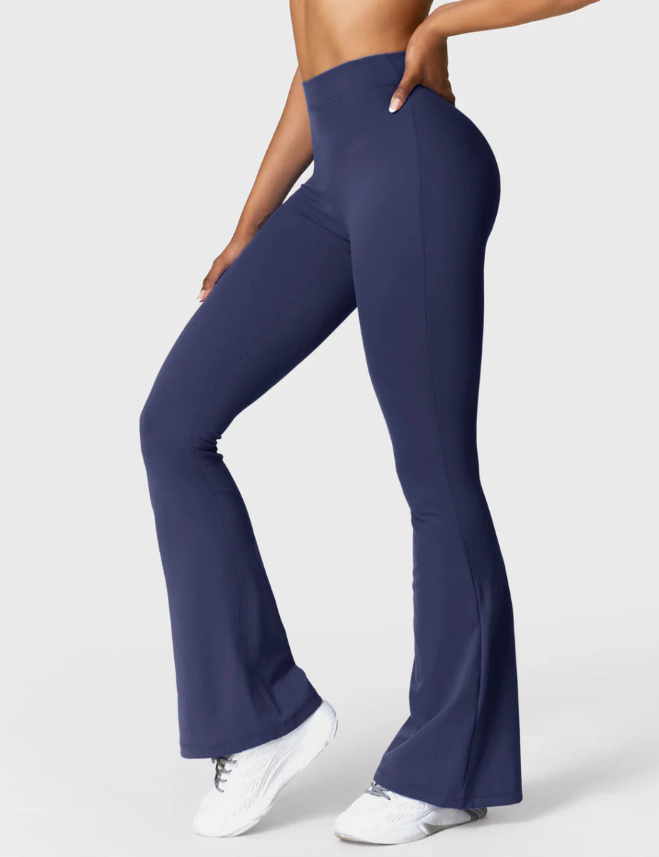 Curve® V - Back Flare Leggings – Marineblau (31,5") - LEVEFIT