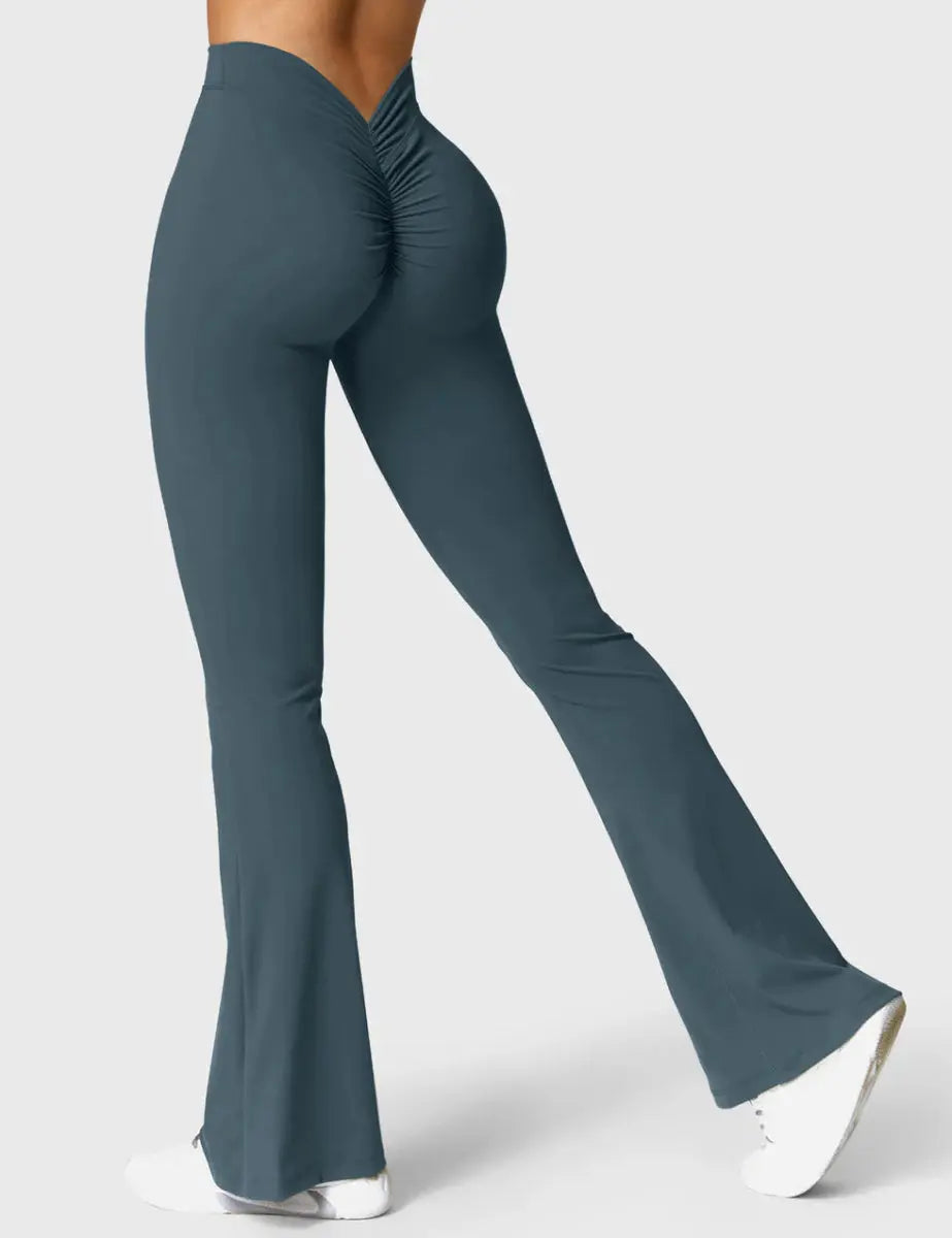 Leggings Curve® V à coupe évasée à l'arrière – Vert pétrole (31,5") - LEVEFIT