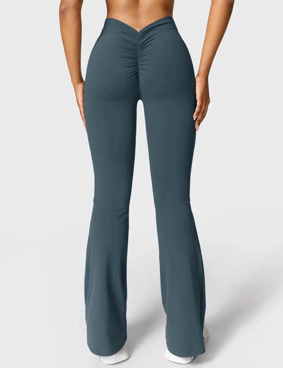 Leggings Curve® V à coupe évasée à l'arrière – Vert pétrole (31,5") - LEVEFIT