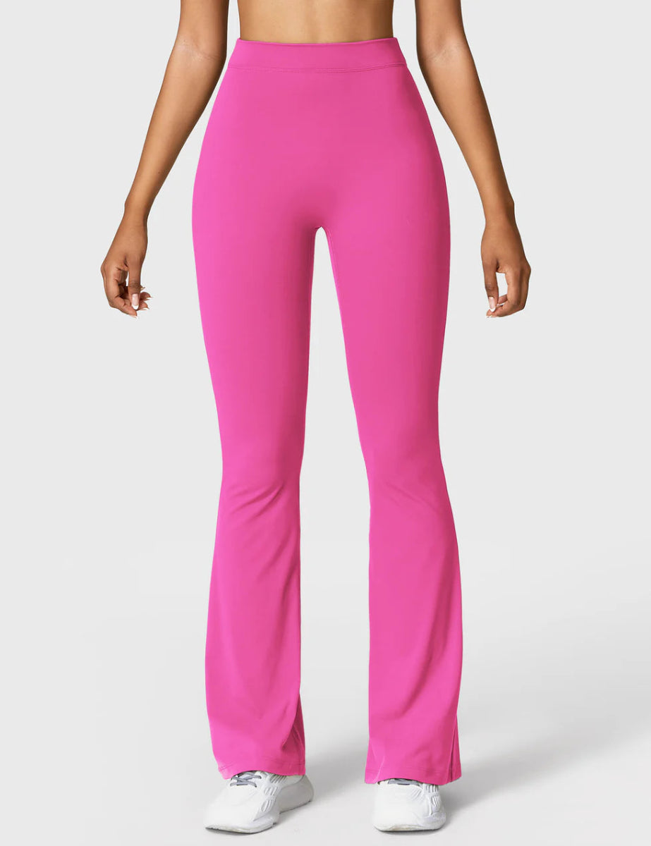 Curve® V - Back Flare Leggings – Pink (31,5") - LEVEFIT