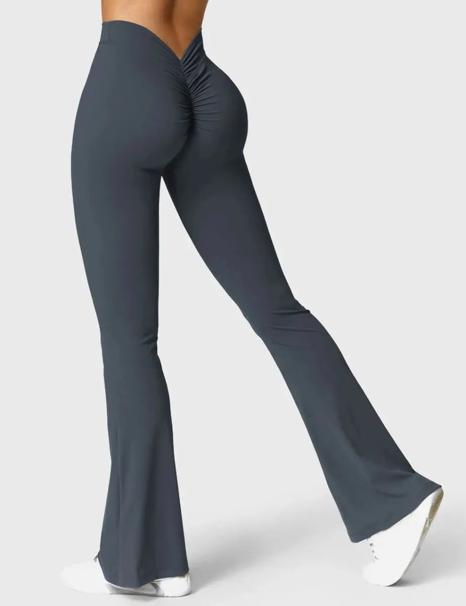 Curve® V - Leggings con fondo svasato – Blu ardesia (31,5") - LEVEFIT