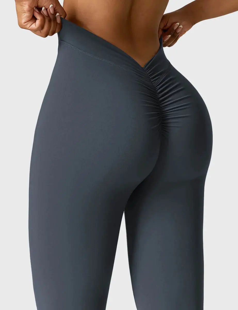Curve® V - Leggings con fondo svasato – Blu ardesia (31,5") - LEVEFIT