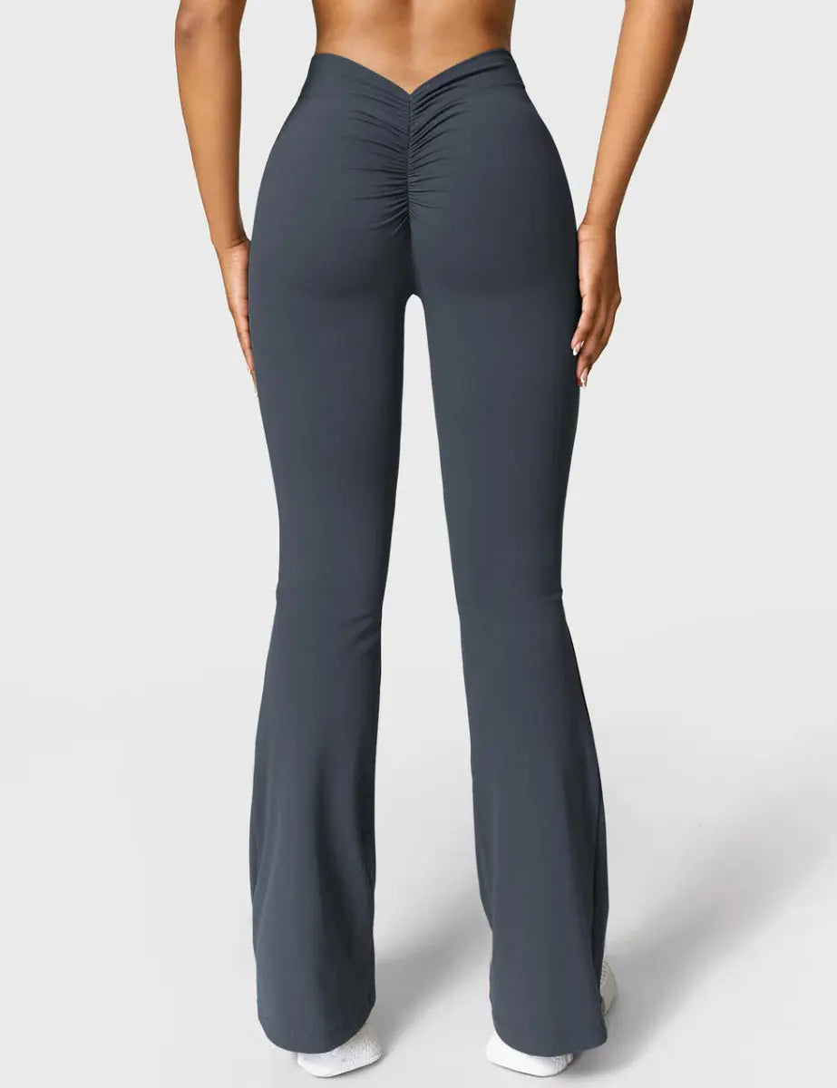 Curve® V - Leggings con fondo svasato – Blu ardesia (31,5") - LEVEFIT