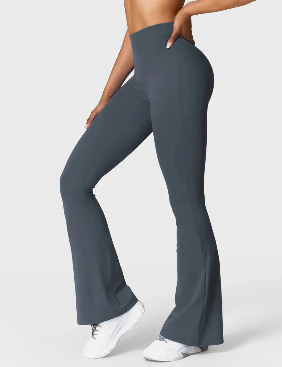 Curve® V - Leggings con fondo svasato – Blu ardesia (31,5") - LEVEFIT