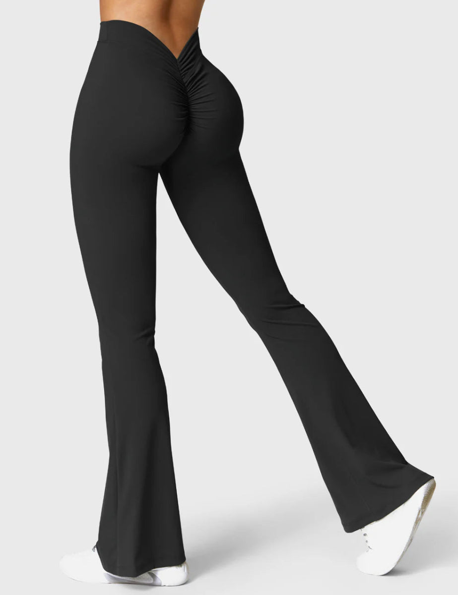 Curve® V - Back Flare Leggings – Tiefschwarz (31,5") - LEVEFIT