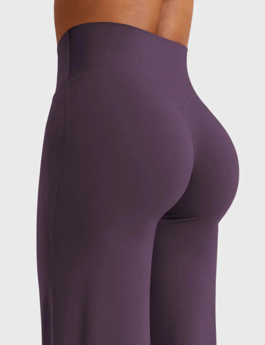 Leggings Ease® a gamba dritta – Melanzana scuro (33") - LEVEFIT
