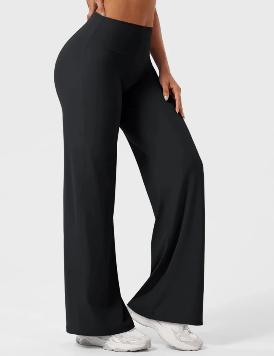 Leggings Ease® de perna reta – Preto profundo (84 cm) - LEVEFIT