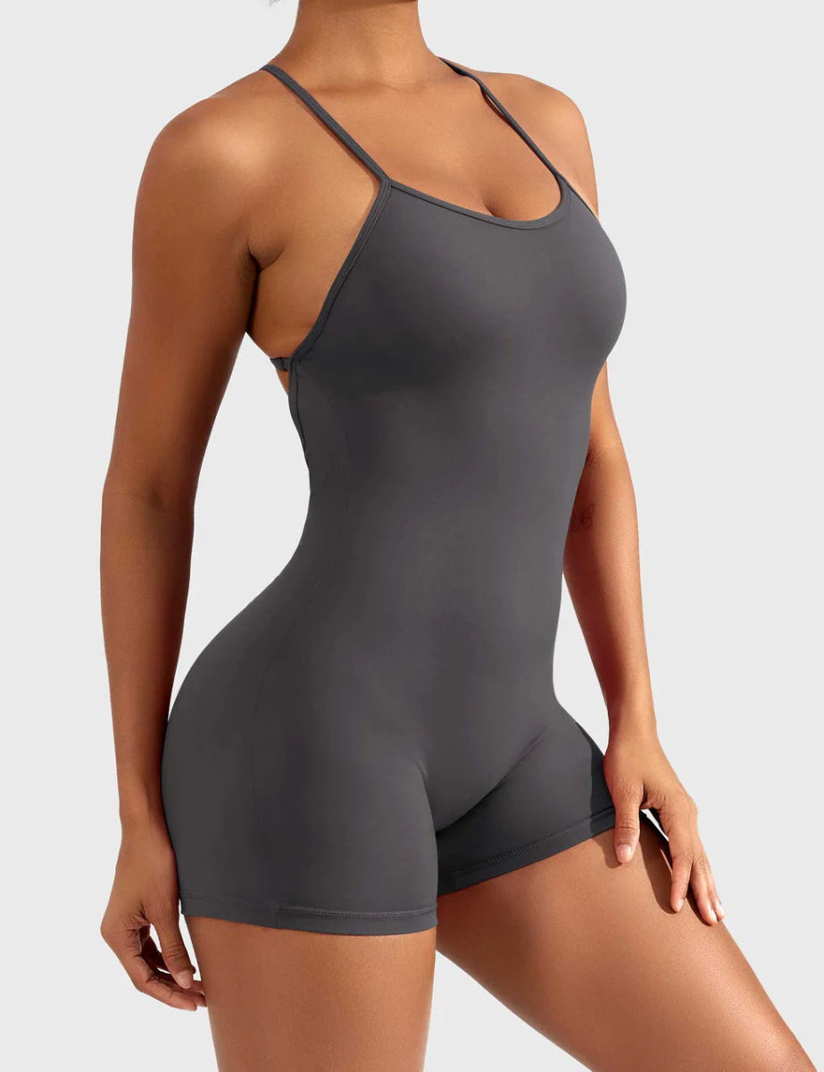 ÉLARA™ Softline V-Cut Romper - LEVEFIT