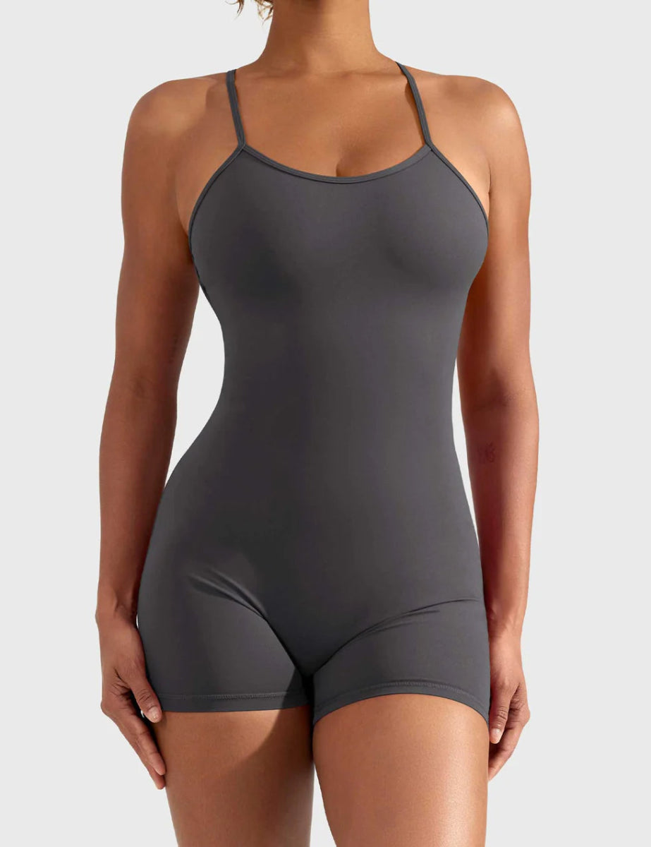 ÉLARA™ Softline V-Cut Romper - LEVEFIT