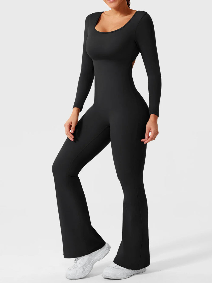 ELVIA™ Jumpsuit met lange mouwen en wijde pijpen - LEVEFIT