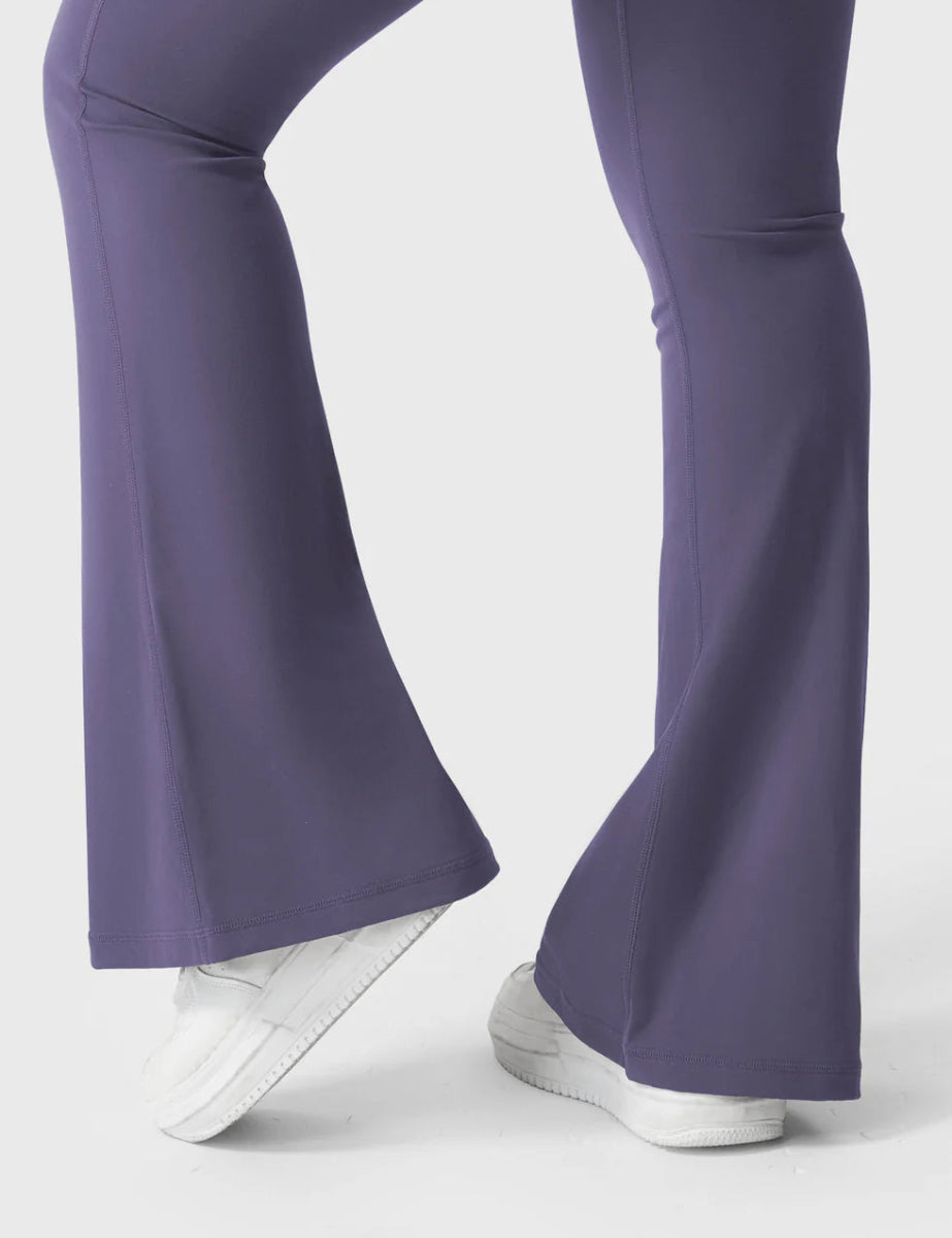 Flow® Flare Leggings – Μελιτζάνα - LEVEFIT
