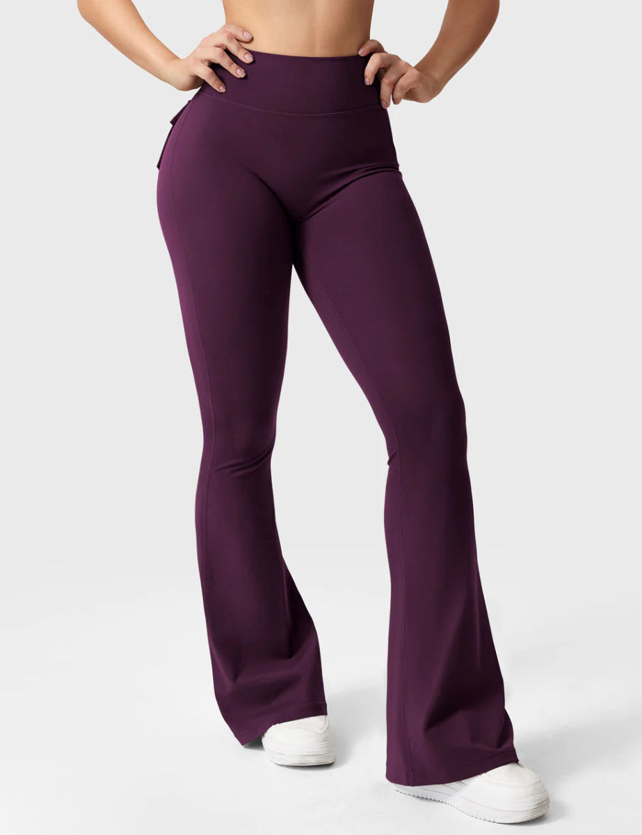 Flow® Flare Leggings – Aubergine - LEVEFIT