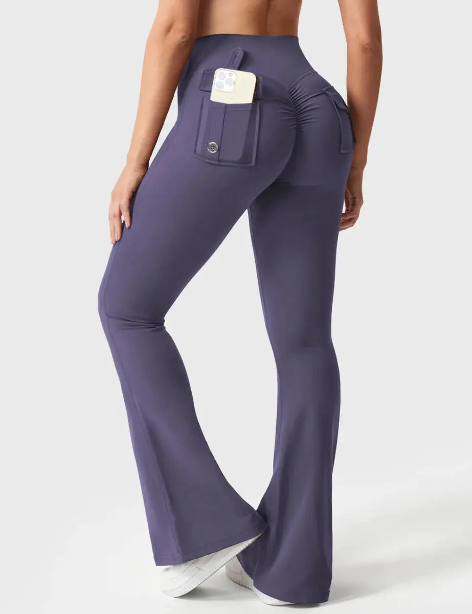 Flow® Flare Leggings – Μελιτζάνα - LEVEFIT