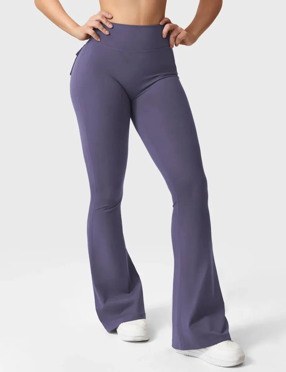Flow® Flare Leggings – Μελιτζάνα - LEVEFIT