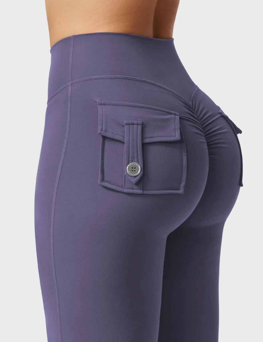 Flow® Flare Leggings – Μελιτζάνα - LEVEFIT