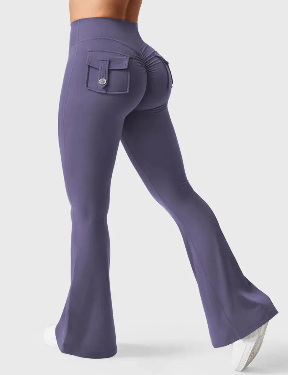 Flow® Flare Leggings – Μελιτζάνα - LEVEFIT