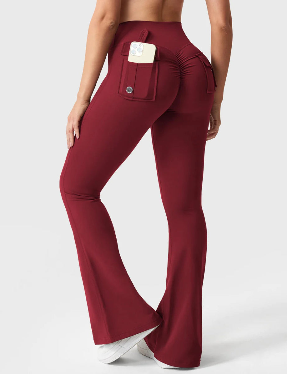 Flow® Flare Leggings – Burgund - LEVEFIT