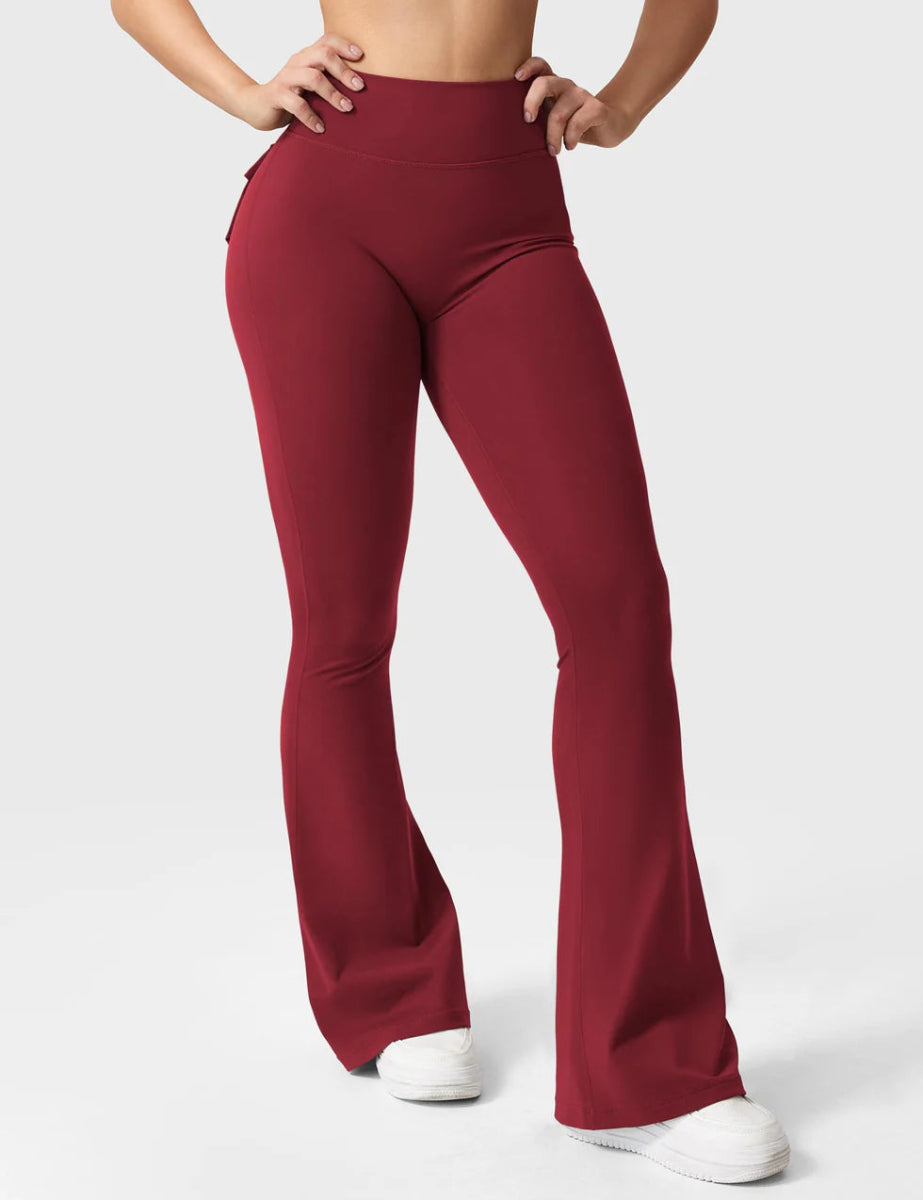 Flow® Flare Leggings – Burgund - LEVEFIT