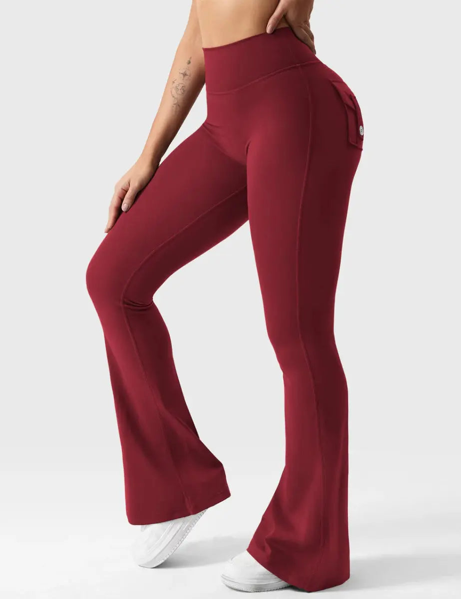 Leggings Flow® Flare – Borgonha - LEVEFIT