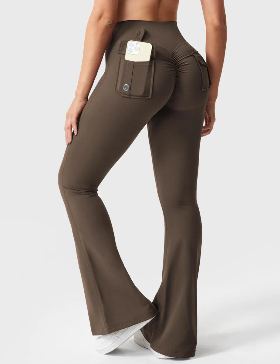 Flow® Flare Leggings – Coffee - LEVEFIT