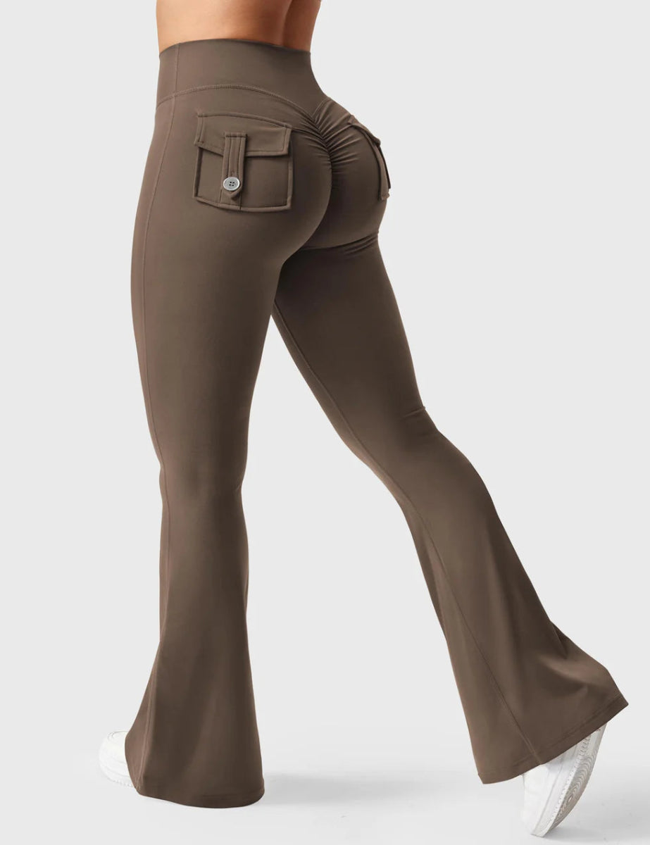 Flow® Flare Leggings – Coffee - LEVEFIT