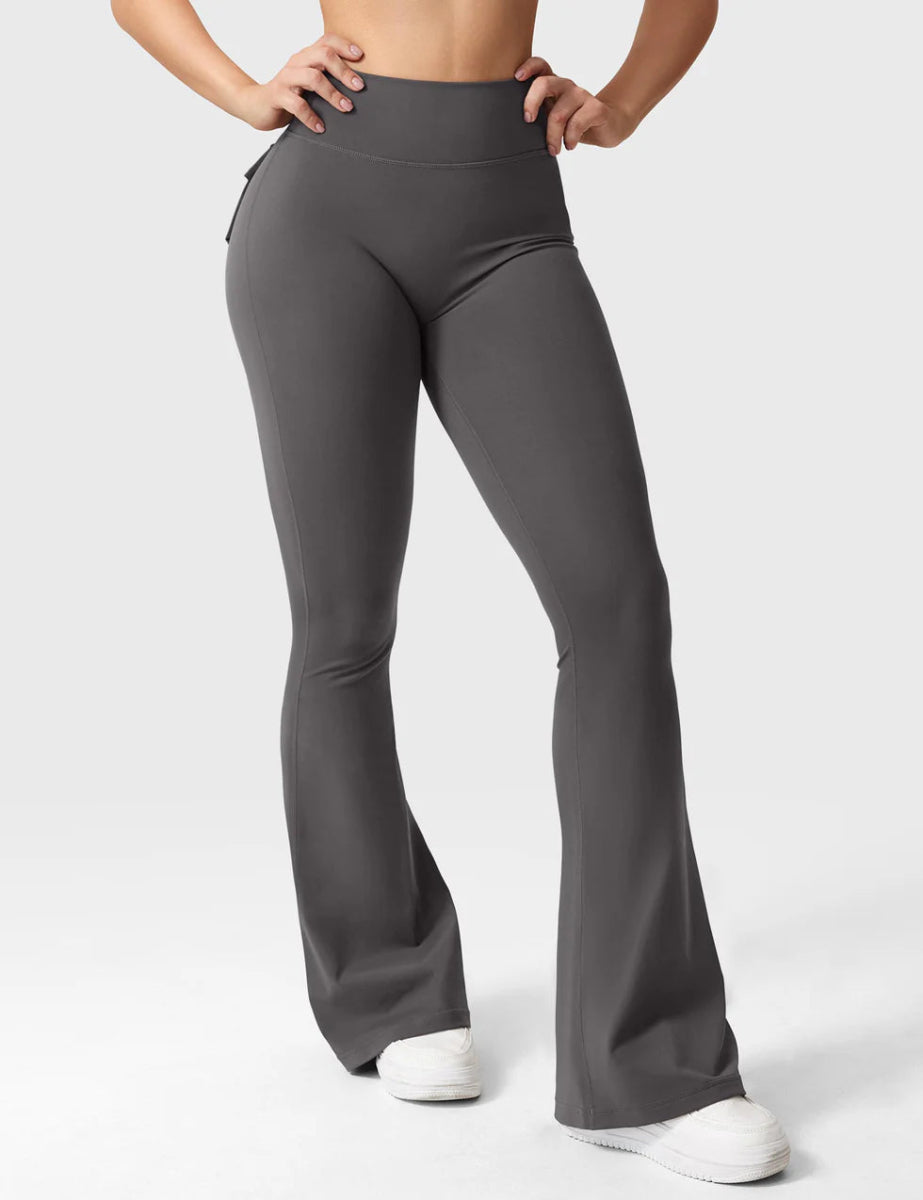 Flow® Flare Leggings – Graphite - LEVEFIT