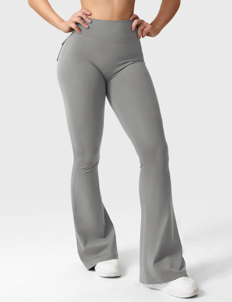 Flow® Flare Leggings – Graphite - LEVEFIT