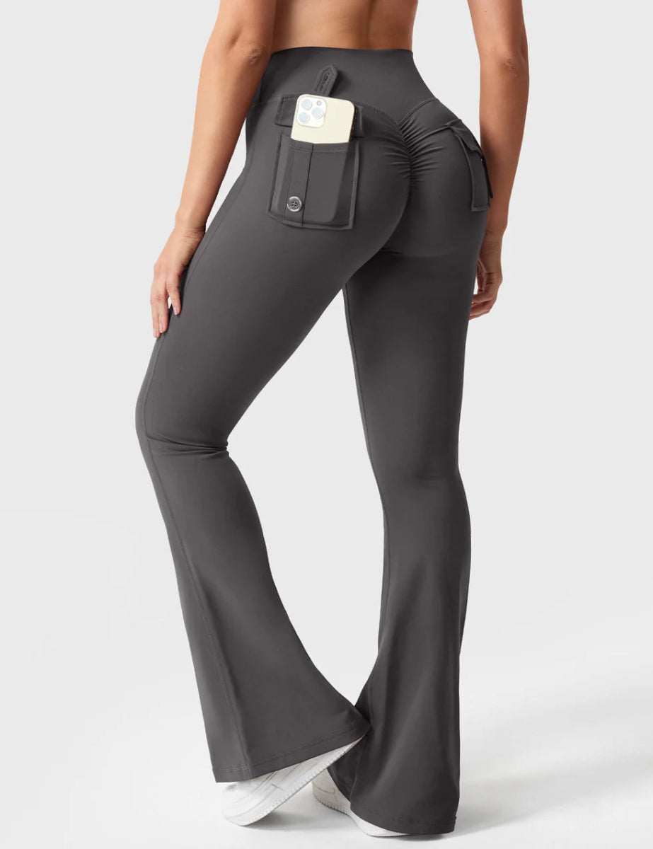 Flow® Flare Leggings – Graphite - LEVEFIT