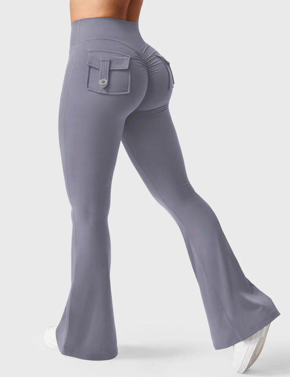 Flow® Flare Leggings – Graphite - LEVEFIT