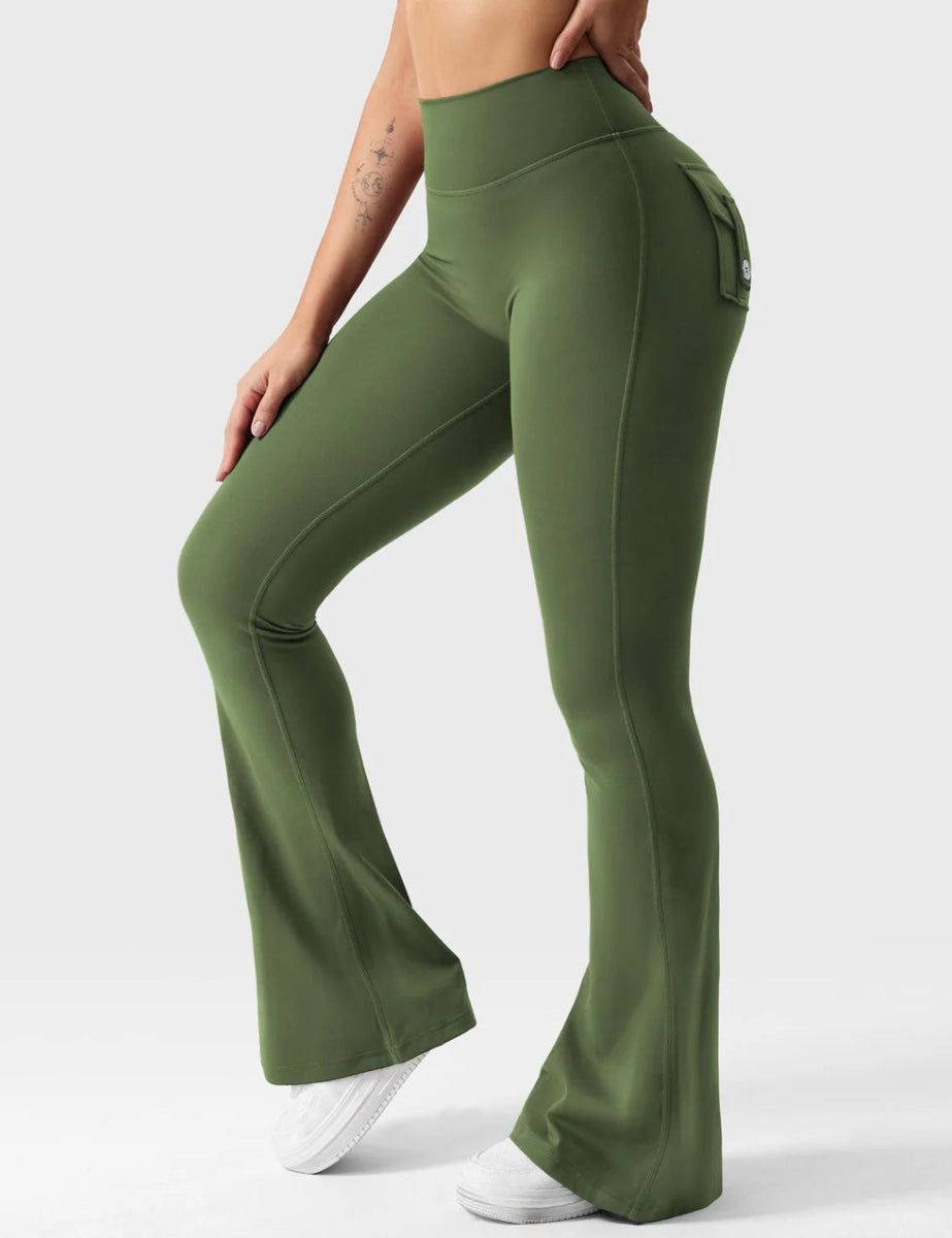 Leggings Flow® Flare – Vert - LEVEFIT