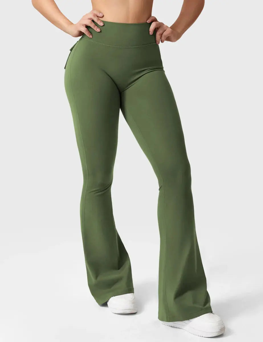 Leggings Flow® Flare – Vert - LEVEFIT