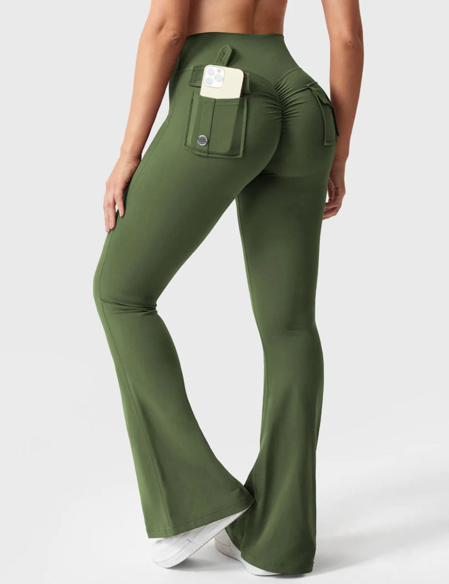 Leggings Flow® Flare – Vert - LEVEFIT