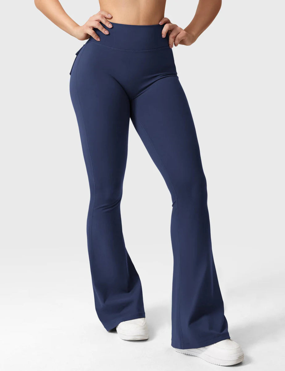 Flow® Flare Leggings – Navy - LEVEFIT