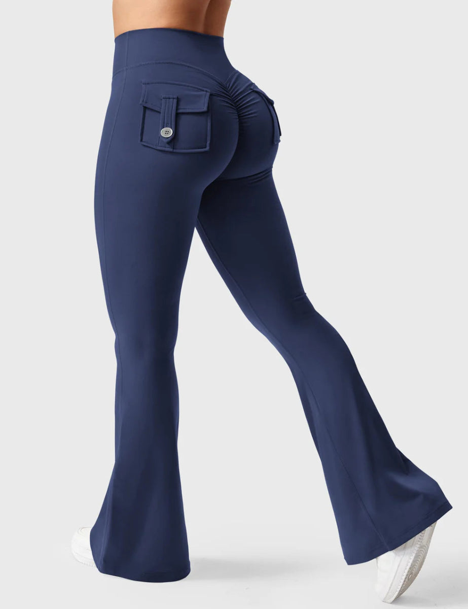 Flow® Flare Leggings – Navy - LEVEFIT