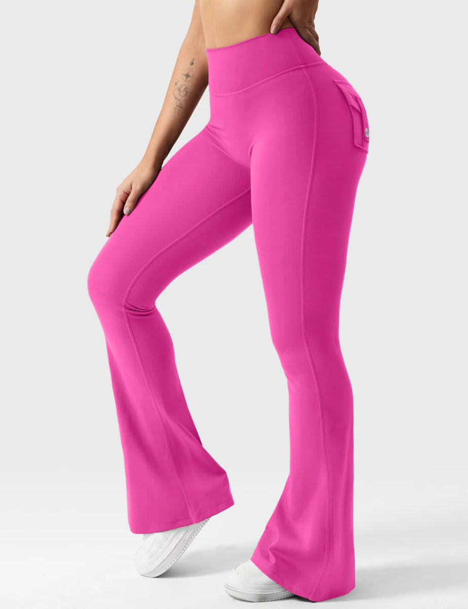 Flow® Flare Leggings – Pink - LEVEFIT