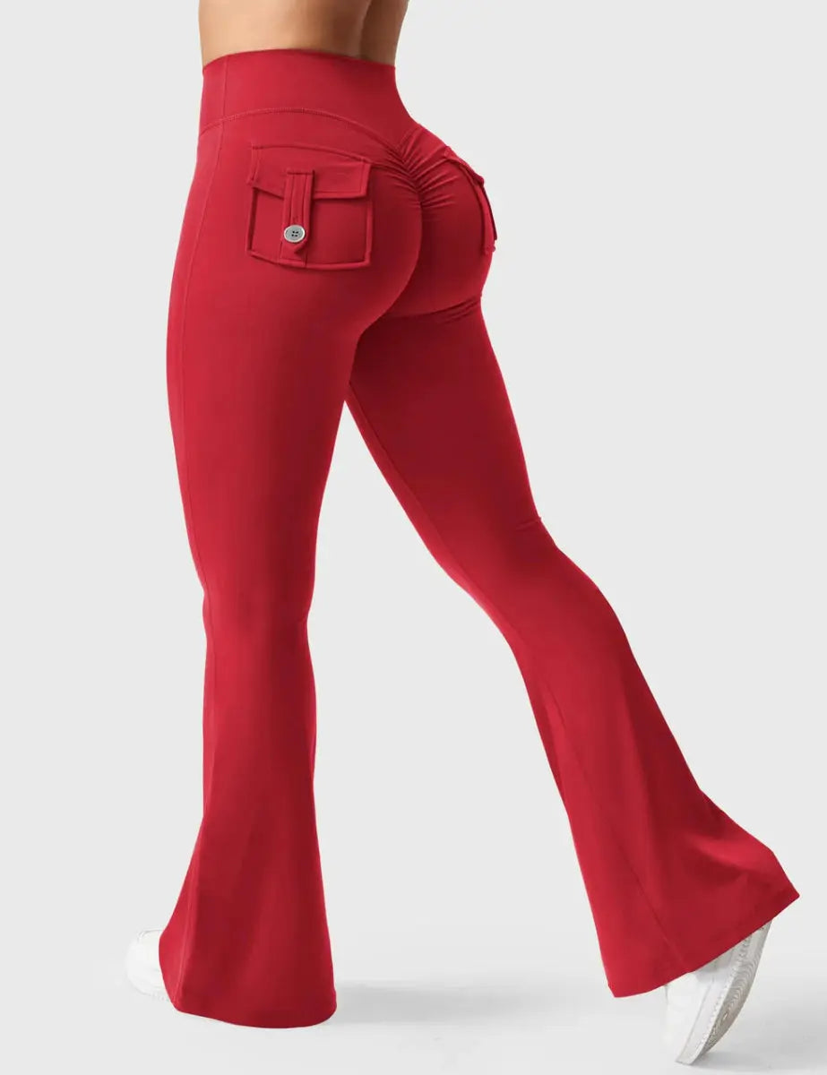 Flow® Flare-leggings – Röd – LEVEFIT