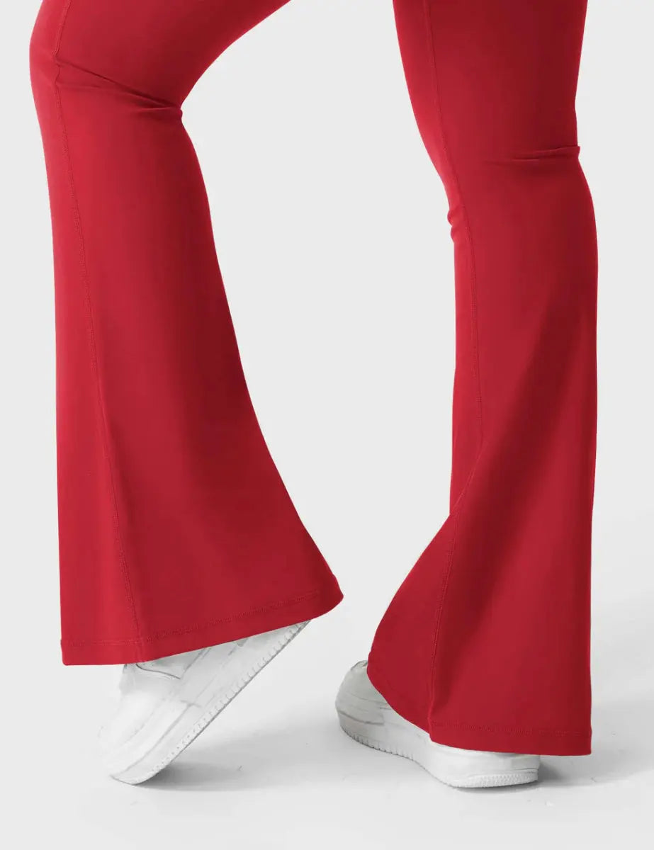 Flow® Flare-leggings – Röd – LEVEFIT